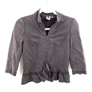 Sashimi steampunk jacket top cropped boho y2k fairycore cottagecore ruffle XS